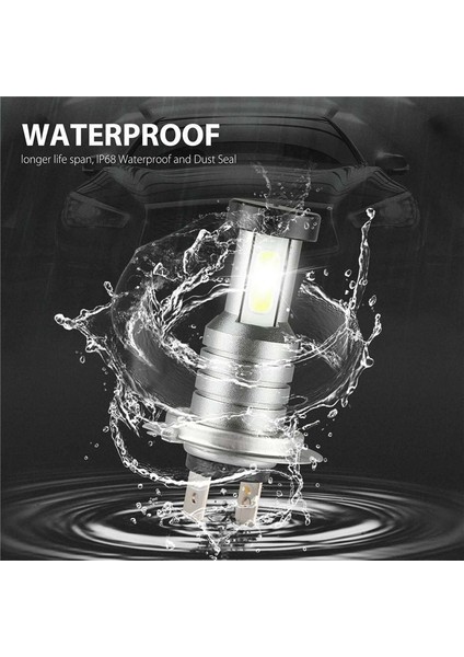 6x H7 LED Far Ampul Kiti Yüksek Düşük Işın 100W 30000LM Süper Parlak 6000K Beyaz (Yurt Dışından)