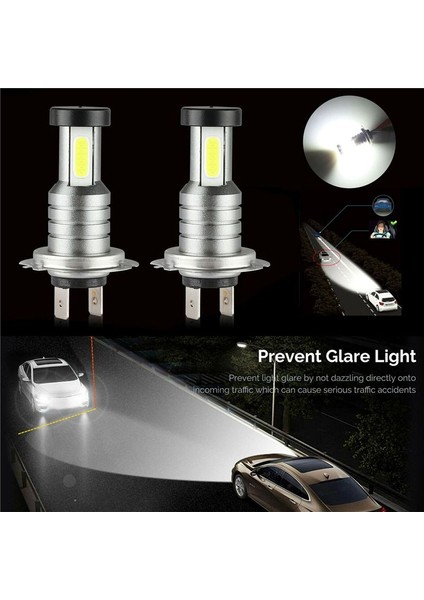 6x H7 LED Far Ampul Kiti Yüksek Düşük Işın 100W 30000LM Süper Parlak 6000K Beyaz (Yurt Dışından) fiyatları