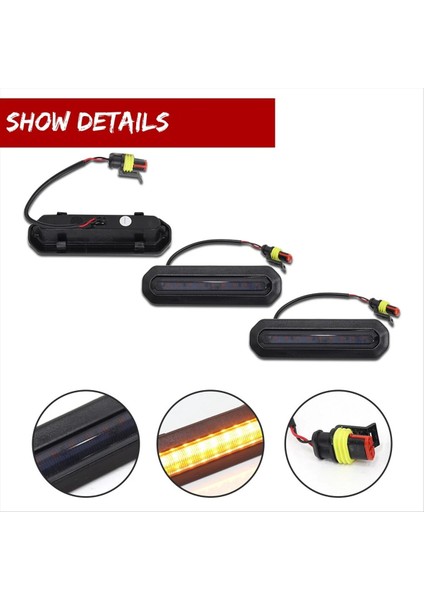 Füme Amber LED Ön Izgara Izgarası Ford Bronco Raptor Style 2021-2023 Için Koşu Işıkları (Yurt Dışından) modelleri