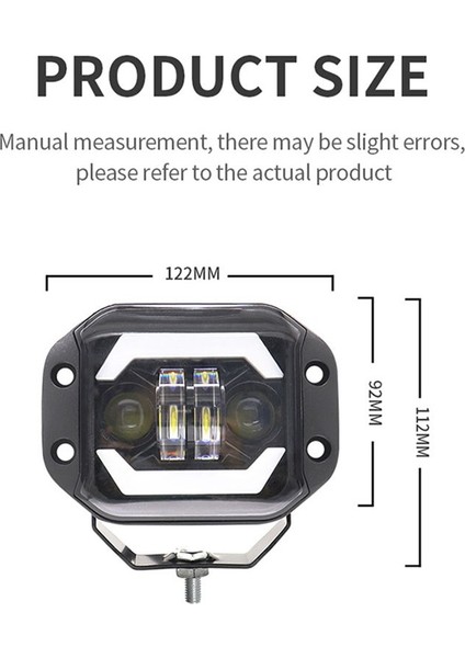 5 Inç Araba LED Iş Işıkları Angel Gözler Kare Spotlar Ön Tampon Örgü Sis Farları Wranglers Için Uygun (Yurt Dışından) modelleri