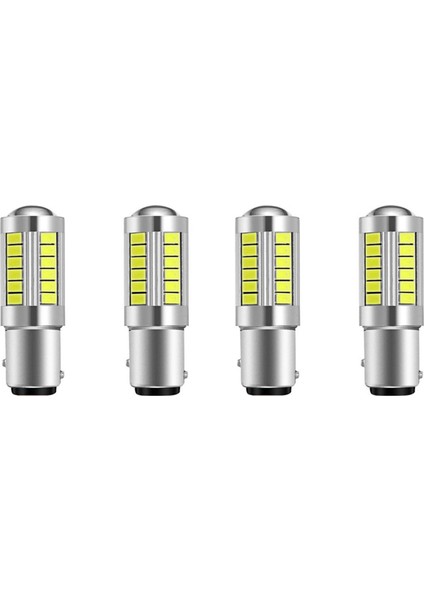 Süper Parlak LED 1157 LED Ampul P21/5W BAY15D LED 33SMD 5730 Yonga Seti Xenon White (4 Set) (Yurt Dışından)