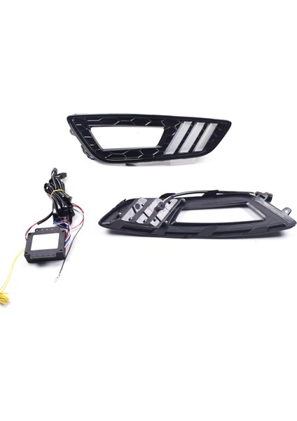 Araba Drl Gündüz Koşu Işıkları LED Dönüş Sinyal Lambaları Ford Focus Için 12V Sis Lambaları 3 2015 2016 2017 (Yurt Dışından) fırsatları