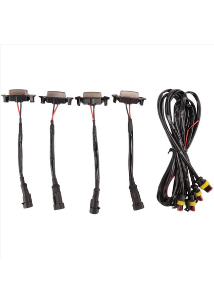 12V LED Gündüz Çalışan Işık Tacuma Orta Izgara Küçük Sarı Işık Bir Tow Dört Siyah Kılıf Sarı Işık (Yurt Dışından) fiyatları