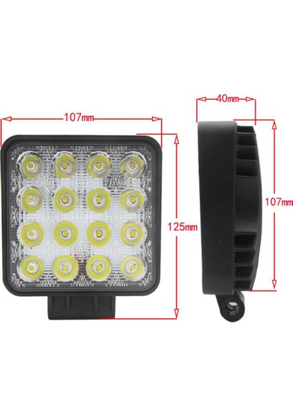 48W 6000K LED Spot Işın Kare Iş Işıkları Lamba Traktör Suv Kamyonu 4WD 12V 24V (Yurt Dışından) fırsatları
