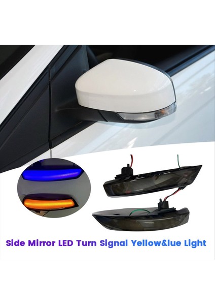 1paır Geri Dönüşün Sinyali Sarı ve Ford Focus Için Sarı ve Mavi Işık Iı 08-11 Mondeo Iv 2010 Yan Ayna Gösterge Lambası (Yurt Dışından) fiyatları