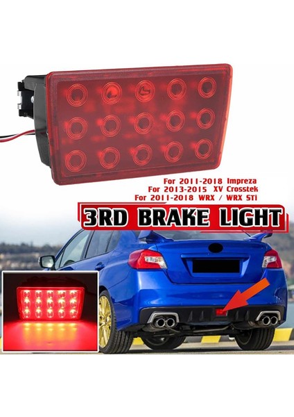 LED Arka Kuyruk Işık Tampon Fren Lambası Sis Lambası Subaru Xv Crosstek Impreza Wrx / Wrx Stı 84913-FG420 Kırmızı (Yurt Dışından) modelleri