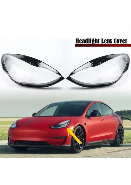 Sağ Araba Far Lens Kapağı Kafası Işık Lambası Tesla Model 3 2019 2020 2021 Için Ön Işık Kabuğu (Yurt Dışından) fiyatları