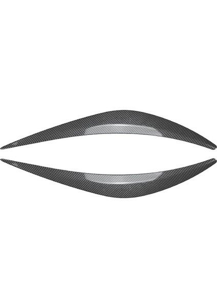 Araba Karbon Fiber Ön Far Kapağı Garnitür Strip Kaş Kapağı Trim Sticker Infiniti Q50 2014-2023 (Yurt Dışından)