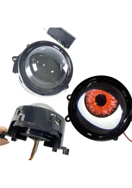 Evrensel 3 Inç Araba LED Şeytan Gözleri Dinamik Göz Far Mangekyo Sharingan Kartal Göz Lambası Wifi Kontrolü Lens Olmadan (Yurt Dışından) modelleri