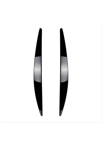 Araba Ön Far Kapağı Kafası Işık Lambası Göz Kapağı Kaş Döşeme Abs Skoda Için Octavia Mk3 2015-2017 Parlak Siyah (Yurt Dışından)