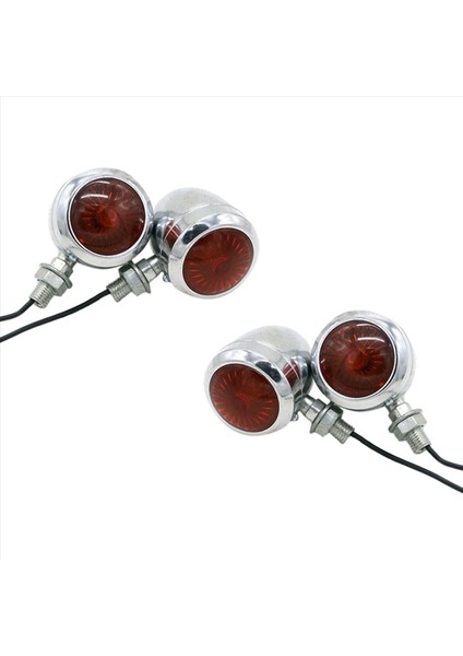8pc Chrome Motosiklet Turn Sinyal Işığı LED Motor Lamba Ampul Harley Cafe Racer (Yurt Dışından) fiyatları