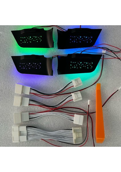 Toyota Için LED Araç Iç Ortam Işığı Rav4 2019-2023 7 Renkli Saplı Kapı Kase Lambası Yedek Dekoratif Işık (Yurt Dışından) indirimleri