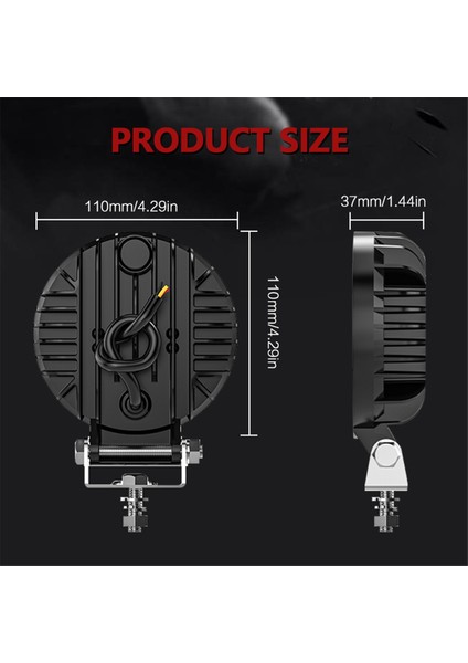 Tur 4 Inç Araba LED Iş Işıkları Kamyon Atv Utv Suv Motosiklet Arabası Römorku Teknesi Için Koşu Işıkları (Yurt Dışından) indirimleri