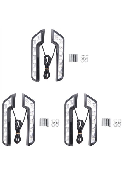 6x 12V Süper Parlak Drl LED Otomobiller Için Gündüz Koşu Işık (Yurt Dışından)