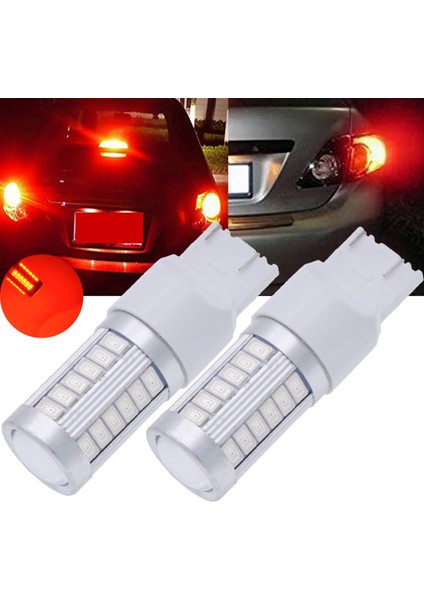 7443 T20 LED Ampuller Kırmızı 900 Lümenler Süper Parlak Dönüş Sinyalleri Fren Park Işığını Durdurma Park Etmenin Ters Işık Tutma (6 Paketi) (Yurt Dışından) fiyatları