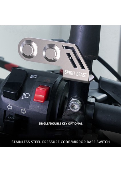 Ruh Canavar Paslanmaz Çelik Basınç Kodu/ Ayna Base Anahtarı Değiştirilmiş Kontrol Aydınlatma Anahtarı Evrensel Motosiklet Aksesuarları (Yurt Dışından) fiyatları