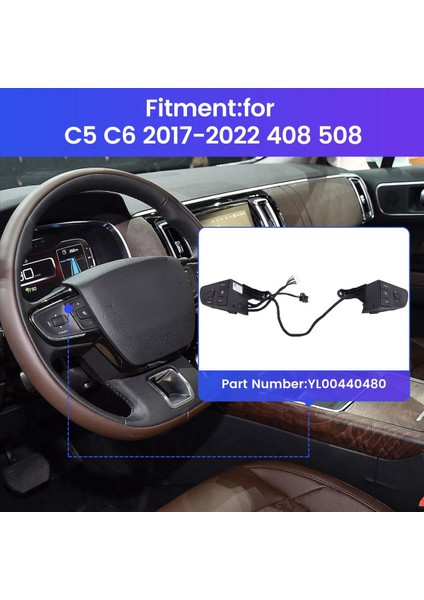 YL00440480 Citroen C5 C6 2017-2022 Peugeot 408 508 Vmf Kombinasyon Anahtarı Modülü Için Araç Çok Fonksiyonlu Anahtar Düğmesi (Yurt Dışından) fırsatları