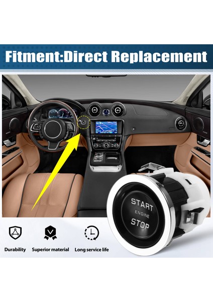 Araba Ateşleme Durdurma Başlat Düğmesi Anahtarı C2D23763 Jaguar Xj 2010-2013 Motor Başlat Bir Düğme Başlat Anahtarı (Yurt Dışından) fırsatları