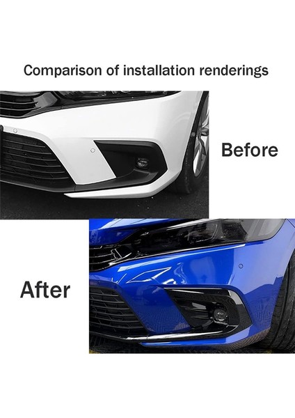 Araba Ön Sis Lamba Kapağı Trim Tampon Koruyucu Honda Civic Için Dekorasyon 11. Nesil 2022 2023 Aksesuarlar (Yurt Dışından) fiyatları