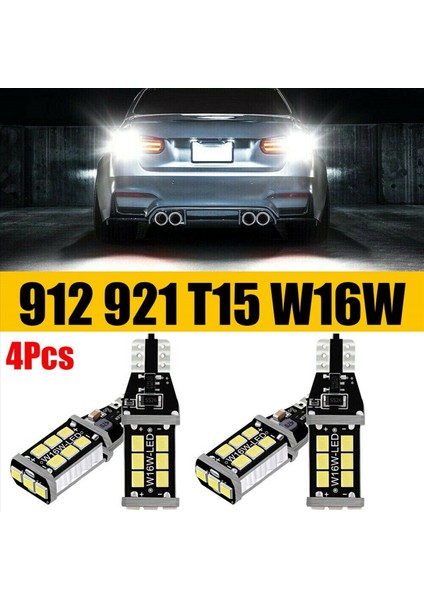 8pcs Araba Yedek Işıkları Için Parlak Beyaz Kanbus LED Ampul 912 921 T15 W16W (Yurt Dışından) indirimleri