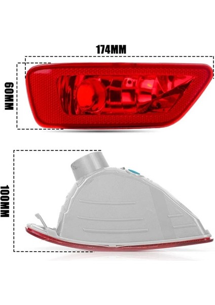 2pcs Arka Tampon Reflektörü Sis Işıkları 57010716AB 57010717AB Jeep Compass Dodge Yolculuğu Için (Yurt Dışından) fırsatları