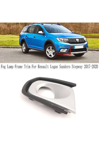 Ön Tampon Sis Lambası Izgara Kapağı Sis Lambası Çerçevesi Trim Renault Logan Sandero Stepway 2017-2020 261A37821R 261A20186R (Yurt Dışından) fiyatları