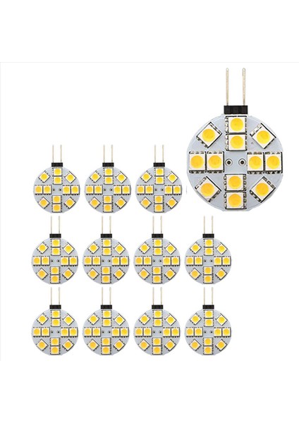 24PCS G4 Puck Işıkları LED Ampul Yan Pim Tabanı G4 5050 12SMD LED Rv Kamp Hafif Ev Okuma Işığı Sıcak Beyaz (Yurt Dışından) fiyatları