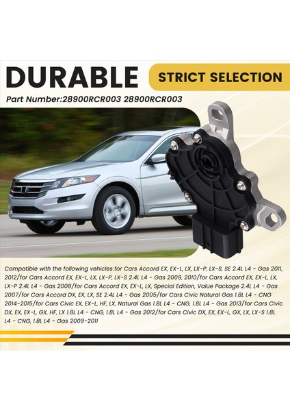 28900RCR003 Araç Şanzıman Honda Accord Için Nötr Güvenlik Anahtarı Civic Crosstour Cr-V Fıt Elemanı 2007-2013 28900-RCR-003 (Yurt Dışından) fırsatları
