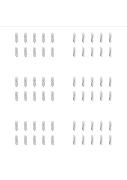 60PCS T5 17 86 206 286 Halojen Ampul Araç Gösterge Paneli Lamba Otomatik Gösterge Tablosu Lamba 1 2W 12V Işık Kaynak Sıcak Beyaz (Yurt Dışından)