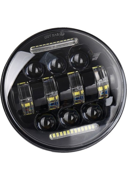 Harley Motorbikes Için Uygun 5 75 Inç Gündüz Koşu Işıkları Melek Gözleri Uzun ve Düşük Işın 12V LED Farlar (Yurt Dışından)