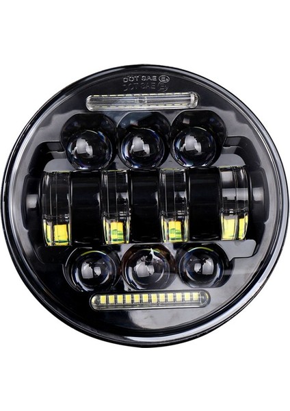 Harley Motorbikes Için Uygun 5 75 Inç Gündüz Koşu Işıkları Melek Gözleri Uzun ve Düşük Işın 12V LED Farlar (Yurt Dışından) fırsatları