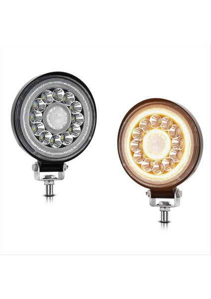 4 Inç Yuvarlak LED Offroad Işıkları LED Traktör Iş Işıkları 140W 14000LM 9-30V Yoldan Sürüş Sis Lambası Kapsülleri (Yurt Dışından)