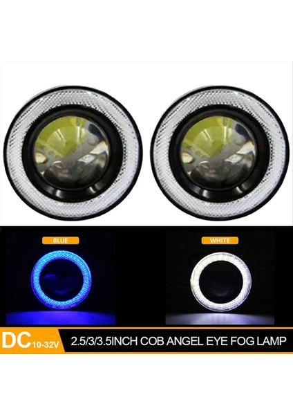 1 Çift 3,5 Inç Araba LED Sis Lambası 12V Beyaz Işık (Yurt Dışından) modelleri