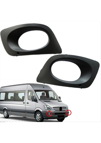 1 Çift Araba Ön Tampon Sis Lambası Kapağı Bozluk Önleyici Lamba Çerçevesi 9068850253 9068850353 Mercedes-Benz Sprinter W906 (Yurt Dışından) modelleri