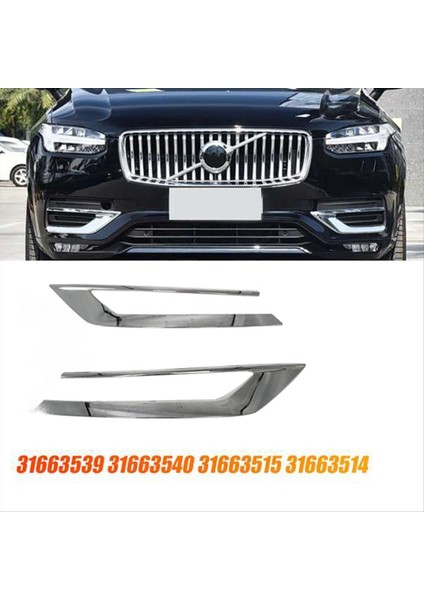 1paır Araç Ön Alt Tampon Krom Trim Şerit Kapağı 31663515 31663514 Volvo XC90 2019-2022 31663539 31663540 (Yurt Dışından) fırsatları