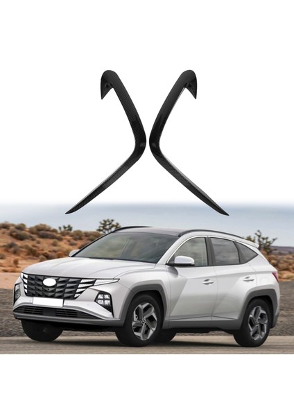 Hyundai Tucson Için Nx4 2020 2021 Ön Sis Lamba Lambası Kapağı Trim Tampon Kalıp Garness Kaş Göz Kapağı Karbon Fiber (Yurt Dışından) fiyatları