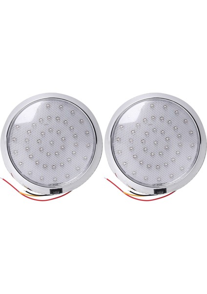 2x 12V Araba Yuvarlak Tavan Kubbe Çatı Iç Işık Tekne Rv Yüzey Tavan Işığı (Yurt Dışından)