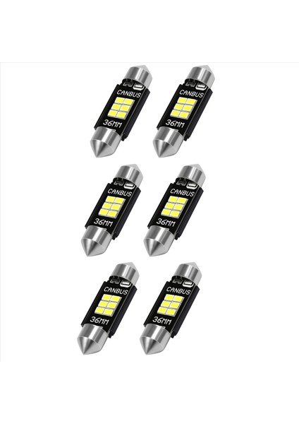 6x Son Derece Parlak 400 Lümen 3020 Yonga Seti Kanbus Hatasız LED Ampuller Iç Araba Işıkları Için Plaka Plakası (Yurt Dışından)