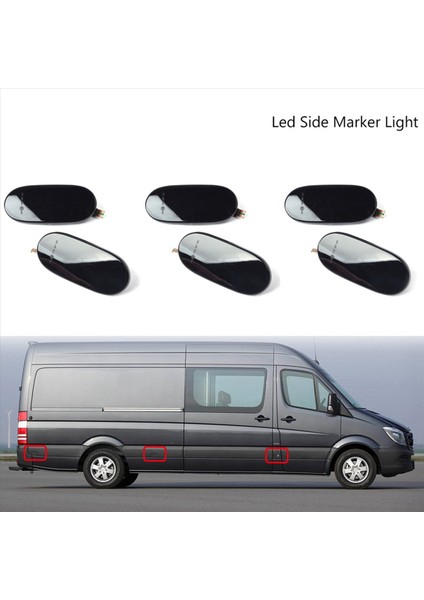 Mercedes-Benz Sprinter Için 12X LED Dinamik Yan Işaretçi Dönüş Sinyal Işıkları Gösterge Lambası W906 2006-2018 (Yurt Dışından) fiyatları