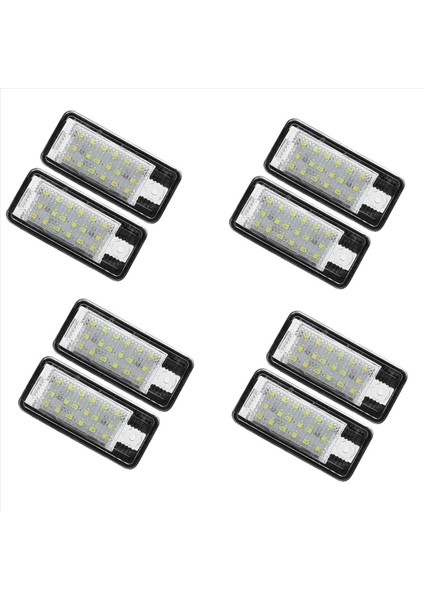 8x Araba LED Lisans Numarası Hafif Lamba Beyaz -Audi A3 S3 8p A4 B6 B7 A5 A6 4f Q7 A8 S8 C6 (Yurt Dışından)