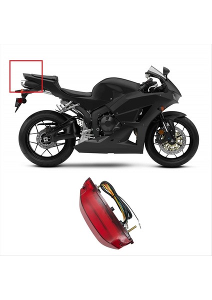 Motosiklet Arka Kuyruk Işık Fren Sinyalleri Honda CBR600RR F5 2013-2023 Aksesuarlar Için Entegre LED Işık - Kırmızı (Yurt Dışından) modelleri