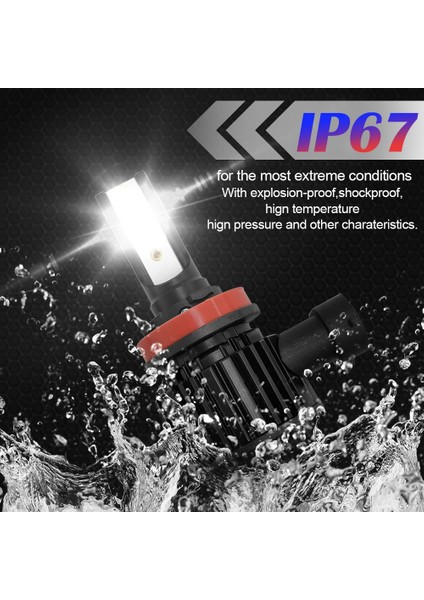H11 LED Far 6000K 200W 8000LM Düşük Işın Ampulleri Araba Için Güç (Yurt Dışından) indirimleri