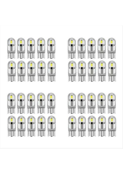 40PCS 6000K Canbus T10 168 194 W5W Dome Lisans Yan Işaretleyici LED Ampul Beyaz (Yurt Dışından)