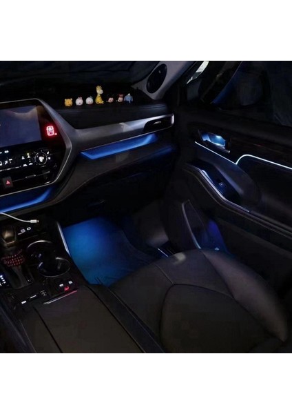 8pcs LED Ayak Işık Ortam Işık Dekoratif Işık Özel Atmosfer Lamba Toyota Highlander Için Buz Mavisi 2021 2022 (Yurt Dışından) fırsatları