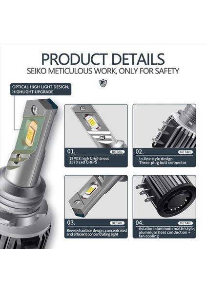 4x H15 LED Gün Koşu Işıkları Araba Far 20000 LED 80W Bmw-/mercedes GLK/A180/AUDI-Q7 A6 A3/golf 6 7 (Yurt Dışından) fırsatları