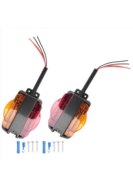 2pcs Amber/kırmızı LED Fender Marker Işıkları LED Kıvırcık Römork Çamurluk Işık Römork Işık Montajı (Yurt Dışından) fiyatları