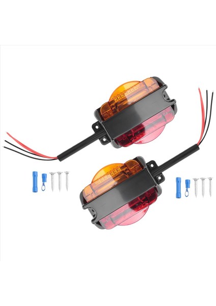 2pcs Amber/kırmızı LED Fender Marker Işıkları LED Kıvırcık Römork Çamurluk Işık Römork Işık Montajı (Yurt Dışından) modelleri