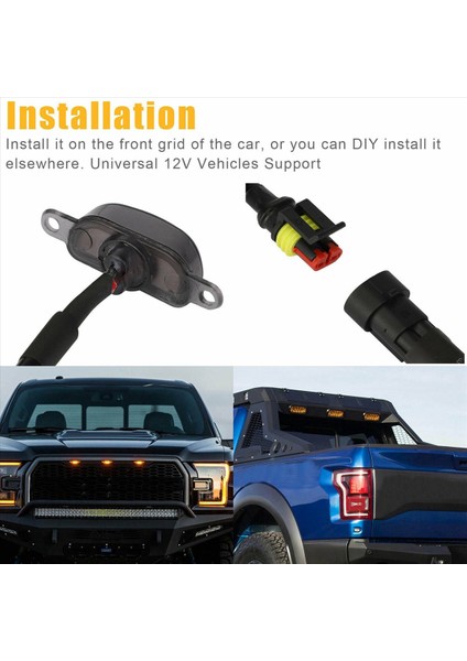 Ford F-150 Raptor Için 30X Füme Lens Amber LED Ön Izgaralar Koşu Lambaları (Yurt Dışından) fiyatları