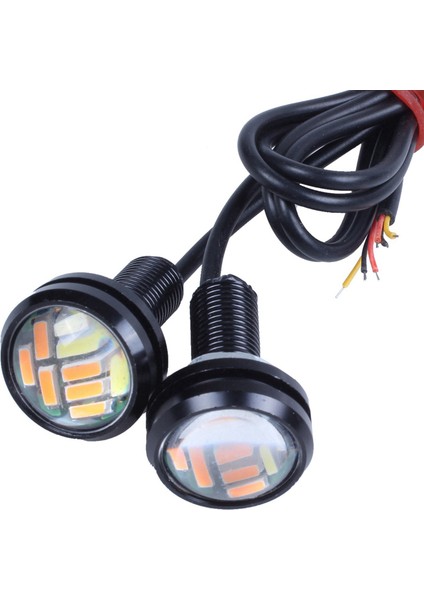 4 Pcs 12V 23MM Çift Renk Geçiş 4014 12 LED Drl Eagle Göz Gündüz Işığı (Yurt Dışından) modelleri
