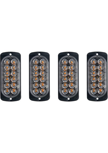 4 Pcs 12 LED Amber Strobe Acil Durum Sinyal LED &amp 2 Pcs Araç Pili Pozitif ve Negatif Koruyucu Kapaklar (Yurt Dışından) fiyatları